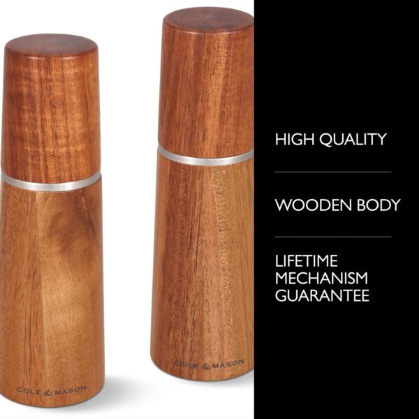 Cole & Mason Marlow Wood Mill Salt and Pepper Grinders - Image 6