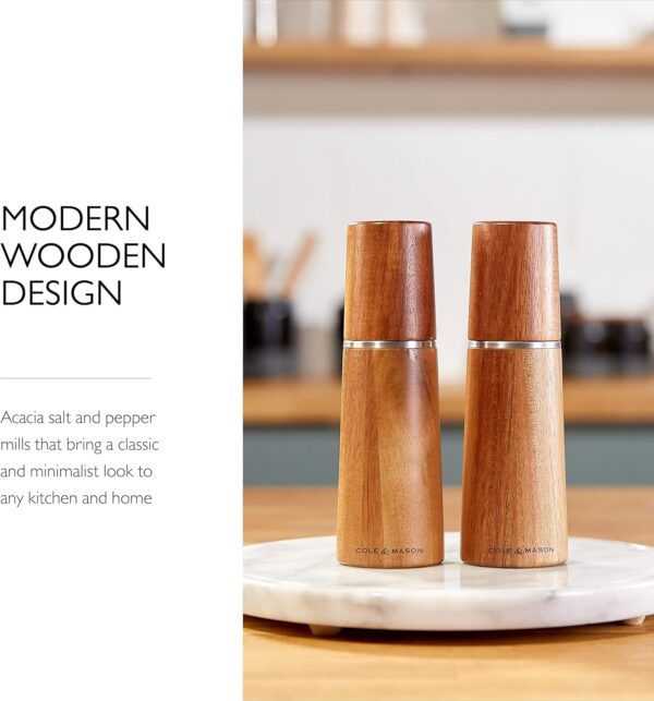 Cole & Mason Marlow Wood Mill Salt and Pepper Grinders - Image 2